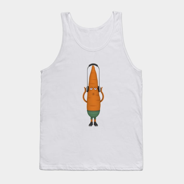 Funny Music Carrot Tank Top by Drop23